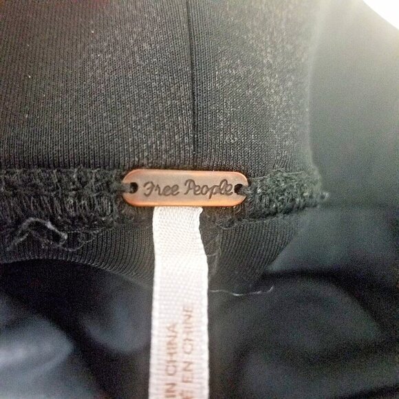 Free People‎ The Midnight Vegan Suede Faux Leather Leggings Black women's M - Picture 4 of 10